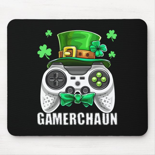 Video Game Leprechaun Kostüm St. Patrick's Day Ki Mousepad (Vorne)
