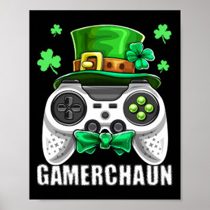 Video Game Leprechaun Kostüm St. Patrick's Day Ki Poster