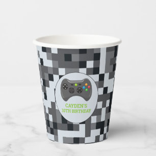 Video-Game-Level-Up-Controller - Geburtstagsfeierb Pappbecher