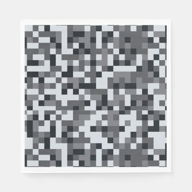 Video Game Level Up Pixel Birthday Party Serviette (Vorderseite)