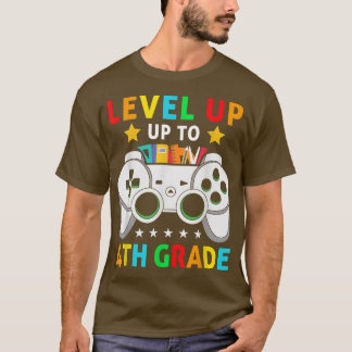Video Game Level Up To 4th Grade Team Fourth Grade T-Shirt