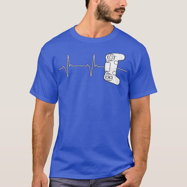 Video Game Lover Heartbeat T-Shirt (Vorderseite)