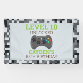 Video Game On Birthday Party Banner