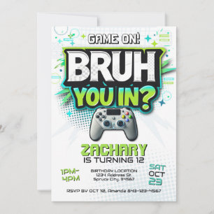 Video Game Party Gamer laden ein Einladung