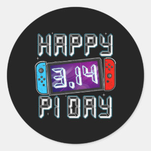 Video Game Pi Day Gamer Mathematiker Lehrer Kinder Runder Aufkleber
