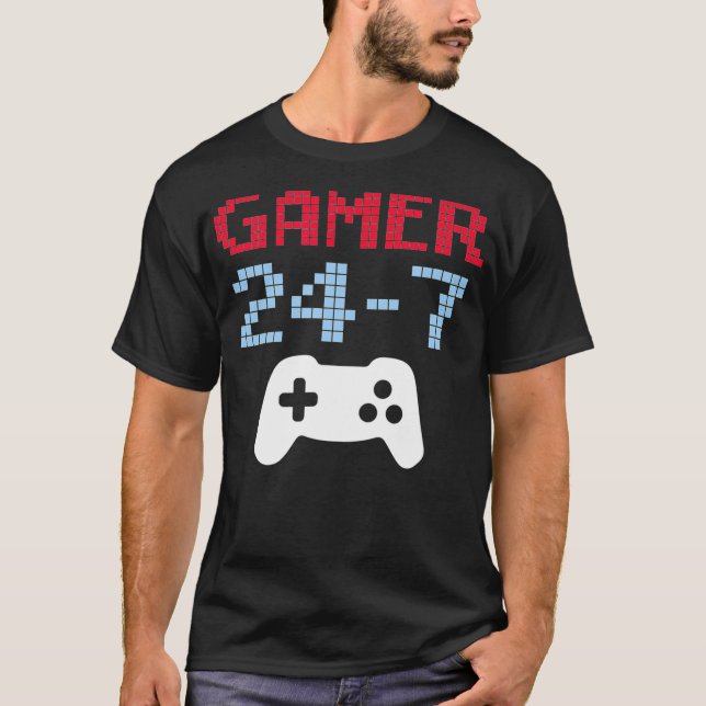 Video Game Player Geschenk GAMER 247 Liebe Gaming  T-Shirt (Vorderseite)