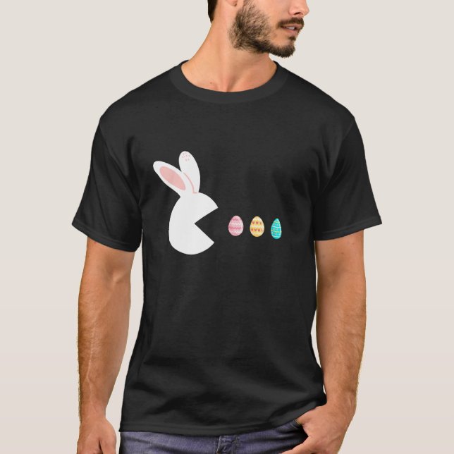 Video Game Rabbit Bunny Eggs Easter Gamer Kids Boy T-Shirt (Vorderseite)