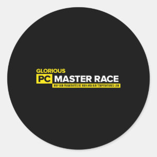 Video Game Sprichwort - Glorious PC Master Race Sh Runder Aufkleber