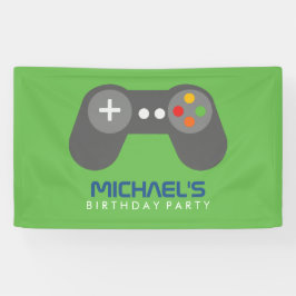 Video-Game Themed Kindergeburtstag Party Banner