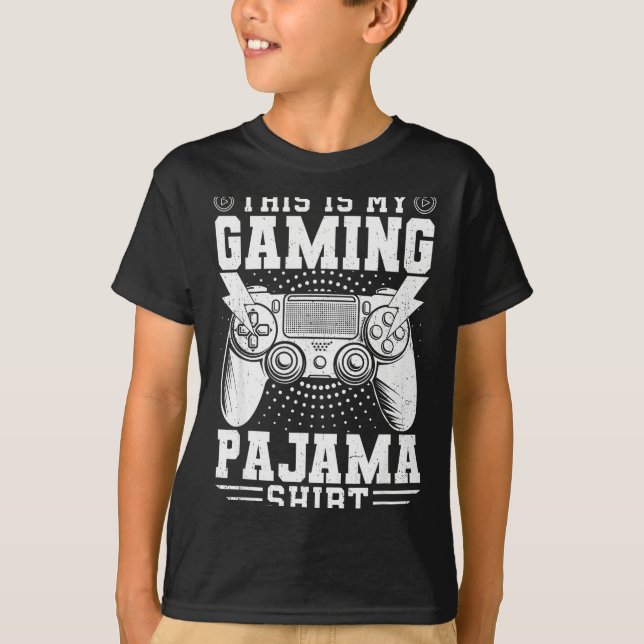 Video Game This Is My Gaming Pajama Funny Gamer Bo T-Shirt (Vorderseite)
