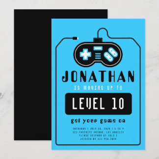Video Game Truck Birthday Einladung