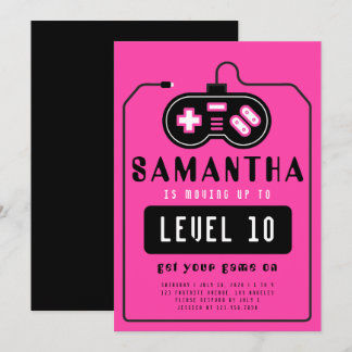 Video Game Truck Birthday Einladung
