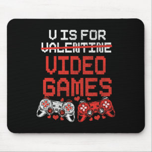 Video Game Valentinstag Shirt für Jungs Kinder Tee Mousepad