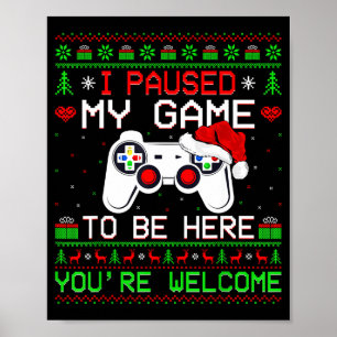 Video Game Weihnachten Hässlicher Pullover Lustige Poster