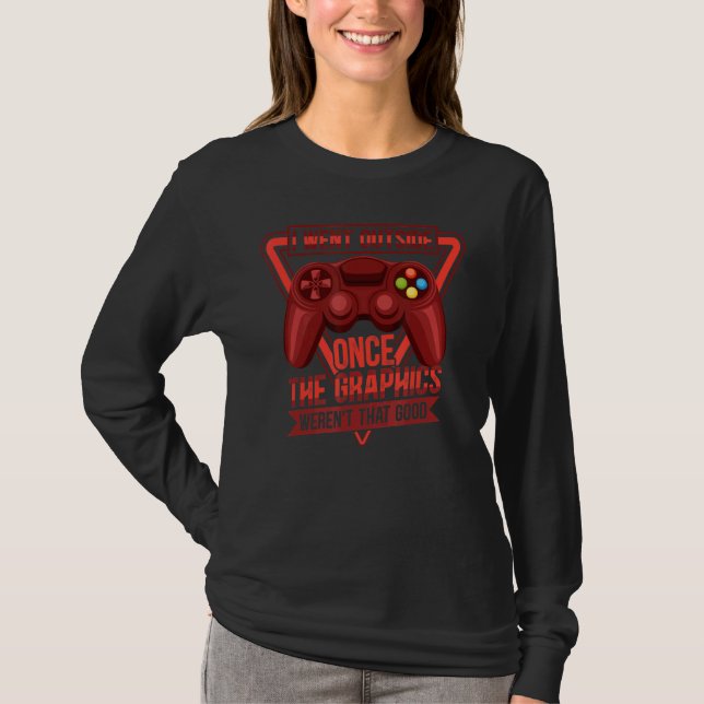Video Game Zitat Gamer Spieldesign T-Shirt (Vorderseite)