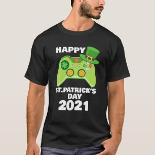 Video Gamer Controller Happy St.Patrick's Day 2021 T-Shirt