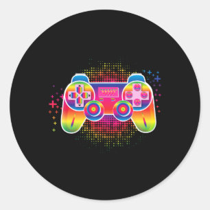 Video-Gamer-Controller Runder Aufkleber