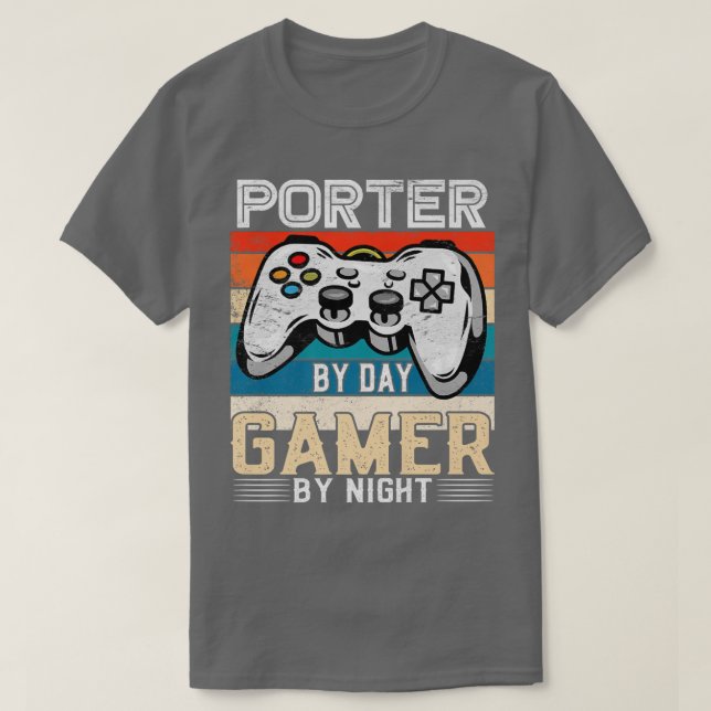Video-Gamer-Fans von "Porter by Day" Ret T-Shirt (Design vorne)