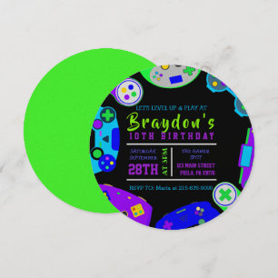 VIDEO GAMER GAMING Geburtstagsparty Einladung