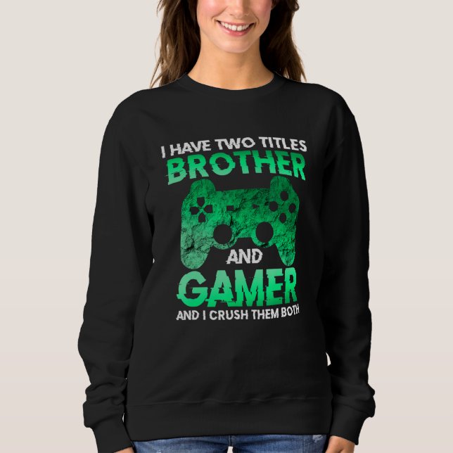 Video Gamer Gifts for Boys Teens Funny Gaming Brot Sweatshirt (Vorderseite)