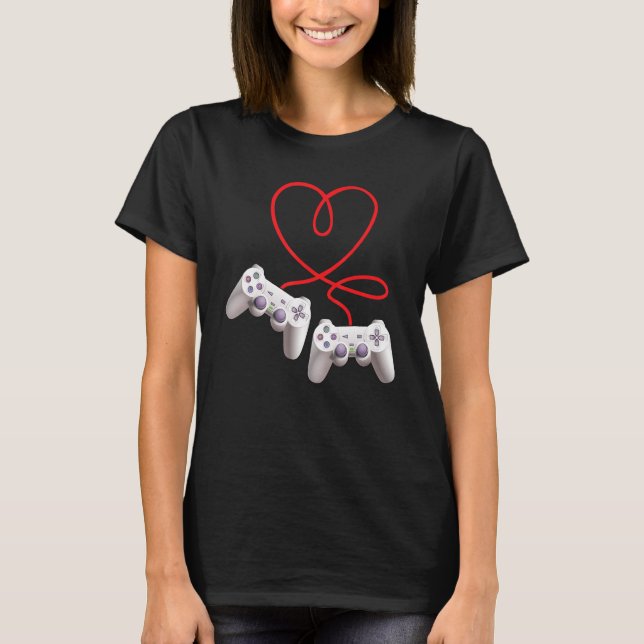 Video Gamer Heart Controller Valentine's Day  Kids T-Shirt (Vorderseite)