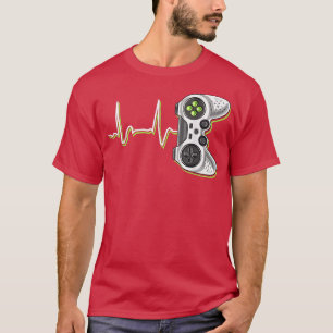 Video Gamer Heartbeat Video Game Controller Premiu T-Shirt