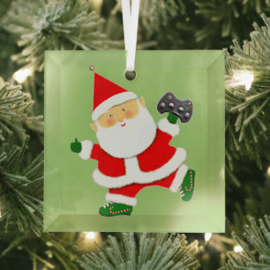 Video Gamer Holiday Geschenk Glas Ornament Ornament Aus Glas