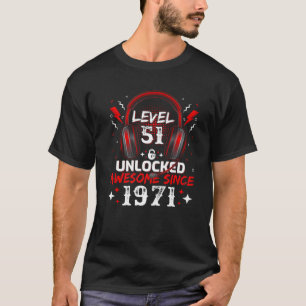 Video Gamer Level 51 Phantastisch 1971 51th Bi T-Shirt