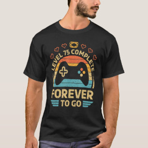 Video Gamer Level 75 Comp zum 75. Hochzeitstag T-Shirt