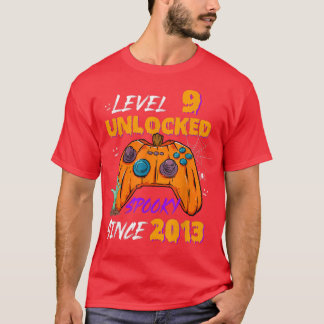 Video Gamer Level 9 Unlock 9. Geburtstag Spooky S T-Shirt
