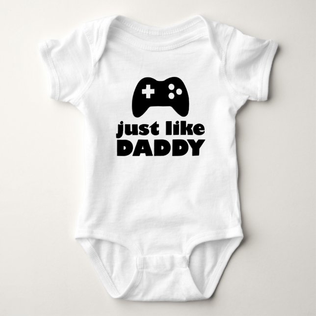 Video Gamer like Daddy Baby Bodysuit Strampler (Vorderseite)