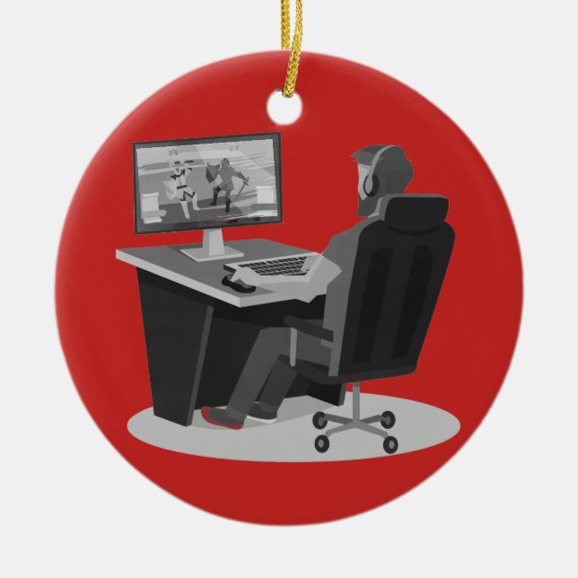 Video Gamer Ornament (Vorne)