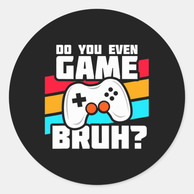 Video Gamer - PC Console Gaming - Funny Video Game Runder Aufkleber (Vorderseite)