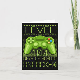Video Gamer Student 100. Tag 100 Tage der Schule T Karte
