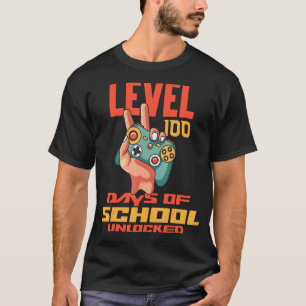 Video Gamer Student 100. Tag Lehrer 100 Tage T-Shirt