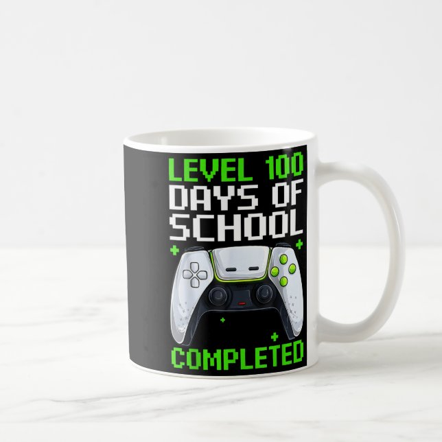 Video Gamer Student 100th Day Teacher 100 Days Of  Kaffeetasse (Rechts)