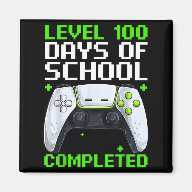 Video Gamer Student 100th Day Teacher 100 Days Of  Magnet (Vorne)