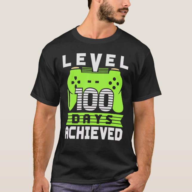 Video Gamer Student 100th Day Teacher 100 Days Of  T-Shirt (Vorderseite)