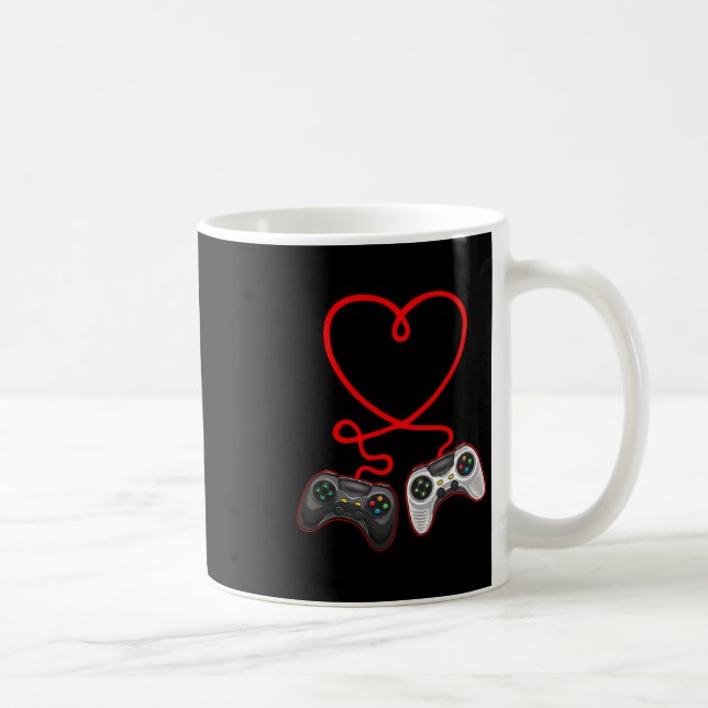 Video Gamer Valentines Day With Controllers Heart  Kaffeetasse (Rechts)