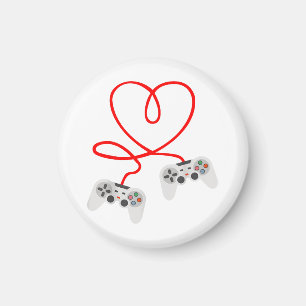 Video Gamer Valentinstag T - Shirt mit Controller Magnet