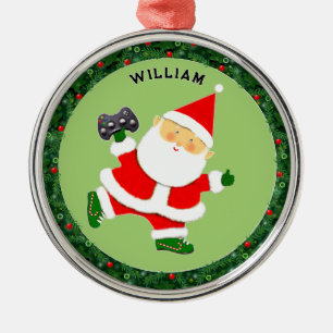 Video-Gamer-Weihnachtskollektion Ornament Aus Metall