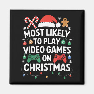Video Games Christmas Gaming Controller Boys Kinde Magnet