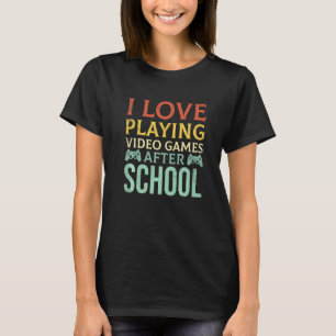 Video Games Gaming School Gamer for Boys Girls Kin T-Shirt