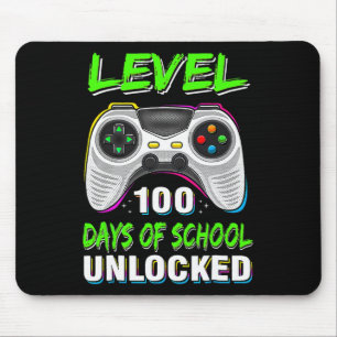 Video Games Level 100 Days of School Unlocks Mousepad