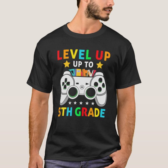 Video Games Level Up To 5Th Grade Team Fifth Grade T-Shirt (Vorderseite)