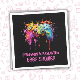 Video Games Pink Girl Baby Dusche Serviette