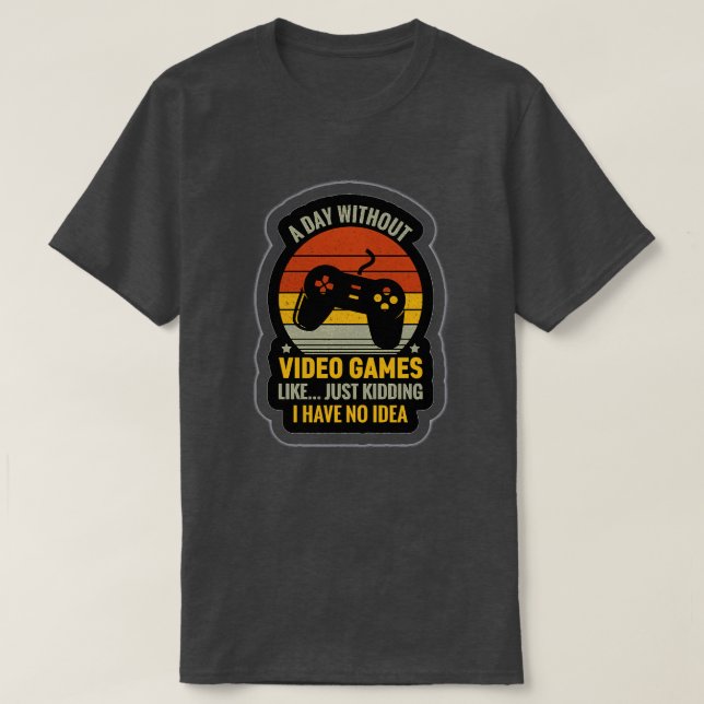 Video Games Rot Your Brains 40 T-Shirt (Design vorne)