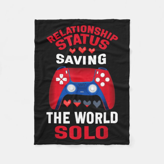 Video Games Valentines Day Gamer Gaming  Fleecedecke (Vorderseite)