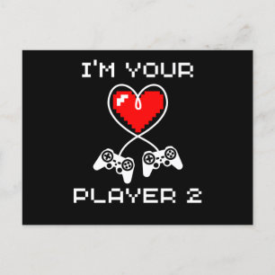 Video Games Valentinstag Im Your Player 2 Gamer Postkarte