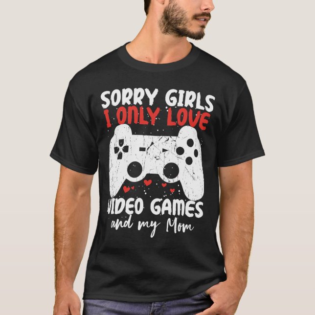 Video Games Valentinstag Party Idee T-Shirt (Vorderseite)